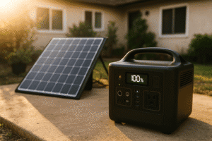 how does a portable solar generator work