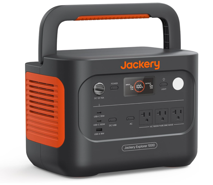 Jackery Explorer 1000 V2- best solar generator for camping
