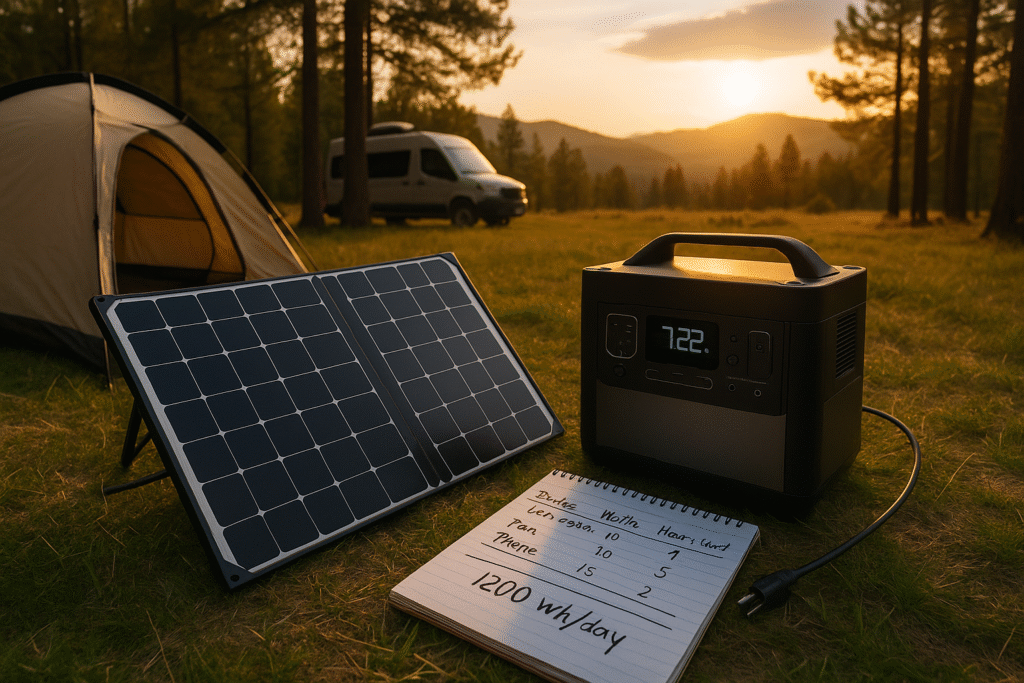 How To Calculate Solar Generator Battery Needs for Camping (No Fluff, Just Watts)